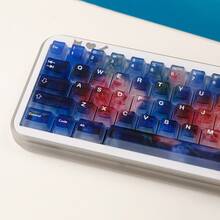 正午雾玫瑰纯色渐变ABS键帽，工厂高度，适用于机械键盘定制和改装 - 玫瑰紅 - 查看 3