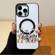 Disney.‌ What Mickey Mouse Patterned Phone Case Featuring Cheerful Characters With Balloons. Compatible With IPhone 17, 16, 15, 14, 13, 12, And 11 Pro Models, Featuring Shockproof Protection. A Perfect Gift Idea For Family, Friends, Birthdays, Or Any Festive Occasion. - Black - View 2