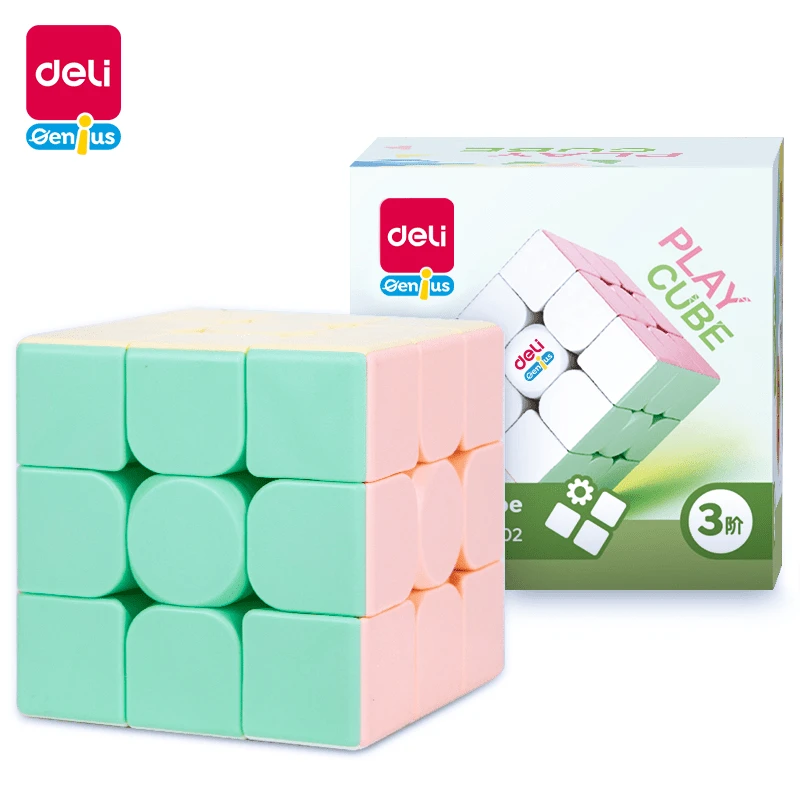 DELI YP102 Matte Finish 3x3x3 Speed Cube, Pastel Colors, Smooth Turning, ABS Material, Suitable For Children And Beginners - Macaron Colors - View 1