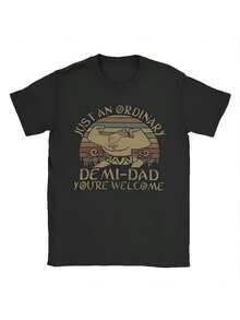 Funnysss Moanas Maui Stronge T Shirts Men Cotton Vintage T-Shirt Crew Neck Just An Ordinary Demi Dad Tees Short Sleeve Clothing Gifts.... - Black - View 1