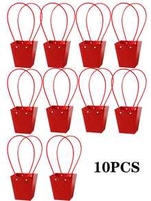 一个压花 Macrame 手提袋节日插花礼品包装袋鲜花袋 - 彩色 - 查看 35