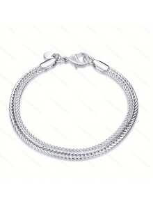 925银时尚手链，优雅礼物，日常佩戴 - 白色 - 查看 7