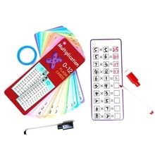 15 piezas de tarjetas didácticas reutilizables de multiplicación, que incluyen tarjetas didácticas de suma, resta y división, perfectas para que los estudiantes aprendan en casa o en el aula, un gran regalo para cumpleaños o regreso a clases - Multicolor - Ver 15