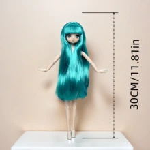 1 búp bê BJD thời trang phong cách Anime 11,81 inch, khớp nối linh hoạt, quà tặng sinh nhật, Giáng sinh, Năm mới - Búp bê hình bánh kem dễ thương, thích hợp cho nhiều dịp lễ hội và trang trí phòng (Chỉ có búp bê, không kèm quần áo) - Nhiều màu - Xem 5