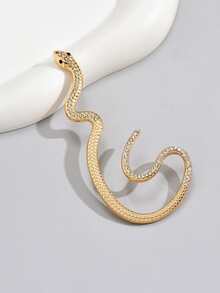 1pc Fashionable Luxury Snake Wrap Ear Cuff, Versatile For Women's Daily Wear - Gold - View 2