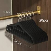 20 pièces/10 pièces Cintres en velours premium, cintres à vêtements antidérapants, sèche-linge à double usage sec et humide, pinces à jupe, crochets pivotants à 360°, convient pour les costumes, manteaux, rangement gain de place empilable pour les robes, pantalons, chaussures, jeans, bottes, jupes, convient pour le printemps, l'été, l'automne, l'hiver - Multicolore - Voir 10