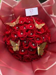 500pcs/300pcs/1100pcs Diamond Flower Bouquet Pins, Sequin Flower Wreath Pins, 1.5 Inch Crystal Rhinestone Diamond Embellishments For Floral Bouquets, Wedding Decorations, Bridal Hair Accessories, Jewelry Crafts, DIY Handmade Projects, Sewing Room Decor, Halloween Decorations, Wedding Decorations, Fall Decor - Multicolor - View 2