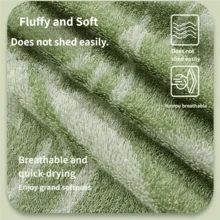 2 PCS Soft Absorbent Towels Set Bamboo Pattern 75cm*34.1cm (29.5*13.4inch) Bathroom Face Hand Towels - White - View 5