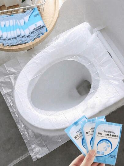 Cubiertas de asiento de inodoro transparentes desechables empaquetadas individualmente, esenciales para el hogar, los viajes, la estancia en hoteles y los lugares públicos para garantizar la higiene y la