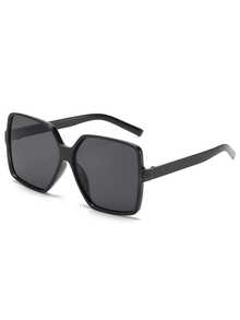 1pc Fashion Square Large Frame Fashion Glasses, European & American Style, Suitable For Travel And Driving - Multicolor - View 5