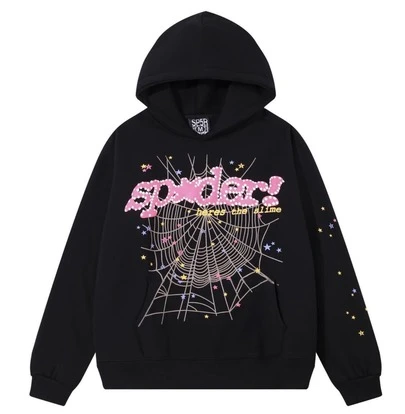  SP5DER Hoodie Cobweb Pattern Spider Worldwide Tracksuit Unisex Sweatshirt Men Women Graphic Outwear, Tracksuit Pullover Sweatshirt For Women Men Matching Hoodies For Couples