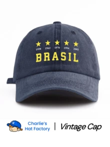 1pc Five-Star Brazil Print Washed Baseball Cap, Classic & Fashionable, Soft Sweat-Absorbent Band, Adjustable Size, Lightweight Sun Protection, Versatile Classic Style, Suitable For Outdoor Sports, Football Matches, Daily Wear, Parties & Vacations, Perfect Gift For Friends And Family. - 5 Stars - View 17