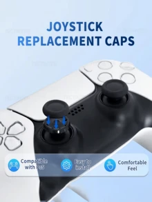 Nắp cần điều khiển game, Vỏ thay thế cần điều khiển, Vỏ sửa chữa cần điều khiển, Vỏ nút cần điều khiển chất lượng cao, Vỏ cần điều khiển chống mài mòn, Bộ nắp cần điều khiển, Thiết kế chống trượt giúp điều khiển tốt hơn, Tương thích với và các tay cầm chơi game, Nắp cần điều khiển thay thế và sửa chữa, Lắp đặt dễ dàng không cần tháo rời, Món quà tuyệt vời cho game thủ, Nhiều kiểu dáng, Phụ kiện chơi game. - màu đen - Xem 8