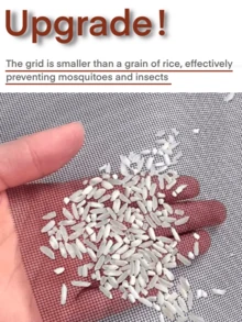 Malla de ventana antiinsectos transpirable - Fácil instalación en el hogar - Negro - Ver 6