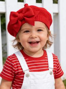 1pc Baby Beret Hat,Bowknot Beret Hat,Painter's Hat For Newborn Baby 1-3 Years Old,Cute Exquisite Accessories,Baby Girl Boy Clothes,Soft,Breathable,Comfortable,Spring/Autumn Collection,Baby Spring Hair Accessories,Toddler Hair Accessories,Little Girl Spring Outfits,Suitable For Both Home And Outing,Baby Gifts,Suitable For Tourism Photography, Holiday Parties - Multicolor - View 8