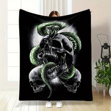 Nightmare Before Christmas  & Sally Patchwork Fleece Throw Blanket, Super Soft Warm Cozy Flannel For Couch Bed, 280 GSM Lightweight Plush, Great Gift For Fans, Home Decor, All Seasons - Nhiều màu 30 - Xem 8