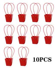 一个压花 Macrame 手提袋节日插花礼品包装袋鲜花袋 - 彩色 - 查看 41