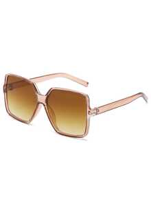 1pc Fashion Square Large Frame Fashion Glasses, European & American Style, Suitable For Travel And Driving - Multicolor - View 4