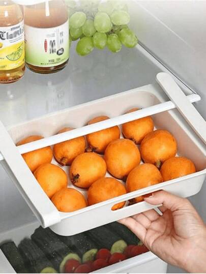 1 st hängande köksorganisatör, kylskåp ägg fruktförvaringslåda lådatyp matlåda grönsakslåda kökstillbehör kylskåpsorganisatör hylla