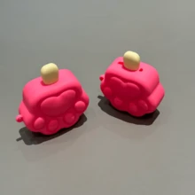 Apple Cat Paw Design Protective Case, Compatible With AirPods Air 1/2/3/4/Pro/Pro2/Pro3, With Charging Port And Dust Plug - Multicolor - View 7