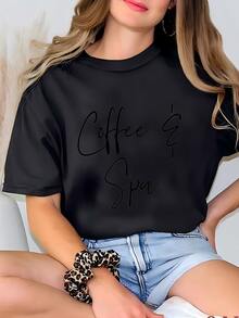 Camisa De Café Y Spa, Sudadera, Camiseta Con Capuchona, Camiseta, Regalo, Terapeuta De Masaje, Gerente De Spa, Esteticista, Terapeuta Holística, Nail Tech, Camiseta - Negro - Ver 1
