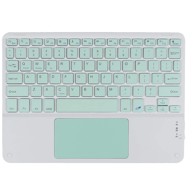 10インチ 充電式 ワイヤレス Bluetoothタッチパッドキーボード、薄型ポータブル、iPad、iOS、Android、Windowsデバイス対応、長バッテリー寿命。クリスマス/新年ギフト(2026年) - マルチカラー - 見る 14