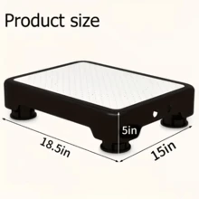 Heavy-Duty Non-Slip Portable Step Stool. Non-Slip Steps, Sturdy Base Suitable For Indoor/Outdoor Use. Ideal For Seniors, Bathrooms, Toilets, Stairs, Standing Aids. Textured Surface, Non-Slip Design. Portable Standing Support, Portable Assistive Stool, Stair Climber, Non-Slip Step, Compact Design, High Traction Surface, Non-Slip Material. - 黑與白 - 查看 3
