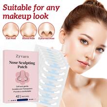 42pcs Invisible Nose Bridge Patch - Ultra-Thin Nose Lift Patch, Waterproof And Sweat-Proof, High Nose Bridge, Natural And Comfortable, Easy To Wear, A Hidden And Portable Female Nose Lifting Patch