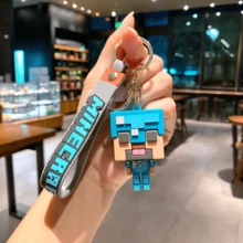 New Creative Minecraft 3D Sandbox Game Keychain, Couples Keychain Bag Pendant - Multicolor - View 6