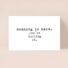 1pc Mother'S Day Greeting Cards For Mom - "Momming Is Hard. You're Killing It."New Mom Gift Idea, Mother'S Day Cards|Playful Message|Paper Funny Card - Red - View 7