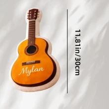 Personalized Guitar Pillow With Name, Custom Name Acoustic Guitar Plush Pillow, Music Lover Gift, Soft Decorative Pillow For Bedroom - Multicolor - View 13