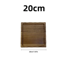 1pc Acacia Wood Breakfast Tray, Solid Wood Dinner Tray, Dim Sum Tray, Cheese Tray, Suitable For Bread, Dim Sum, Fruit, Service Tray, Cheese Board Set, Fruit Tray, Durable Board, Multi-Function Tray, Hostess Gift, Party Organizer - Multicolor - View 15