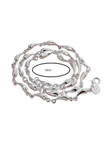 925 Silver Fashionable Necklace, Elegant Gift, Daily Wear - White - View 5