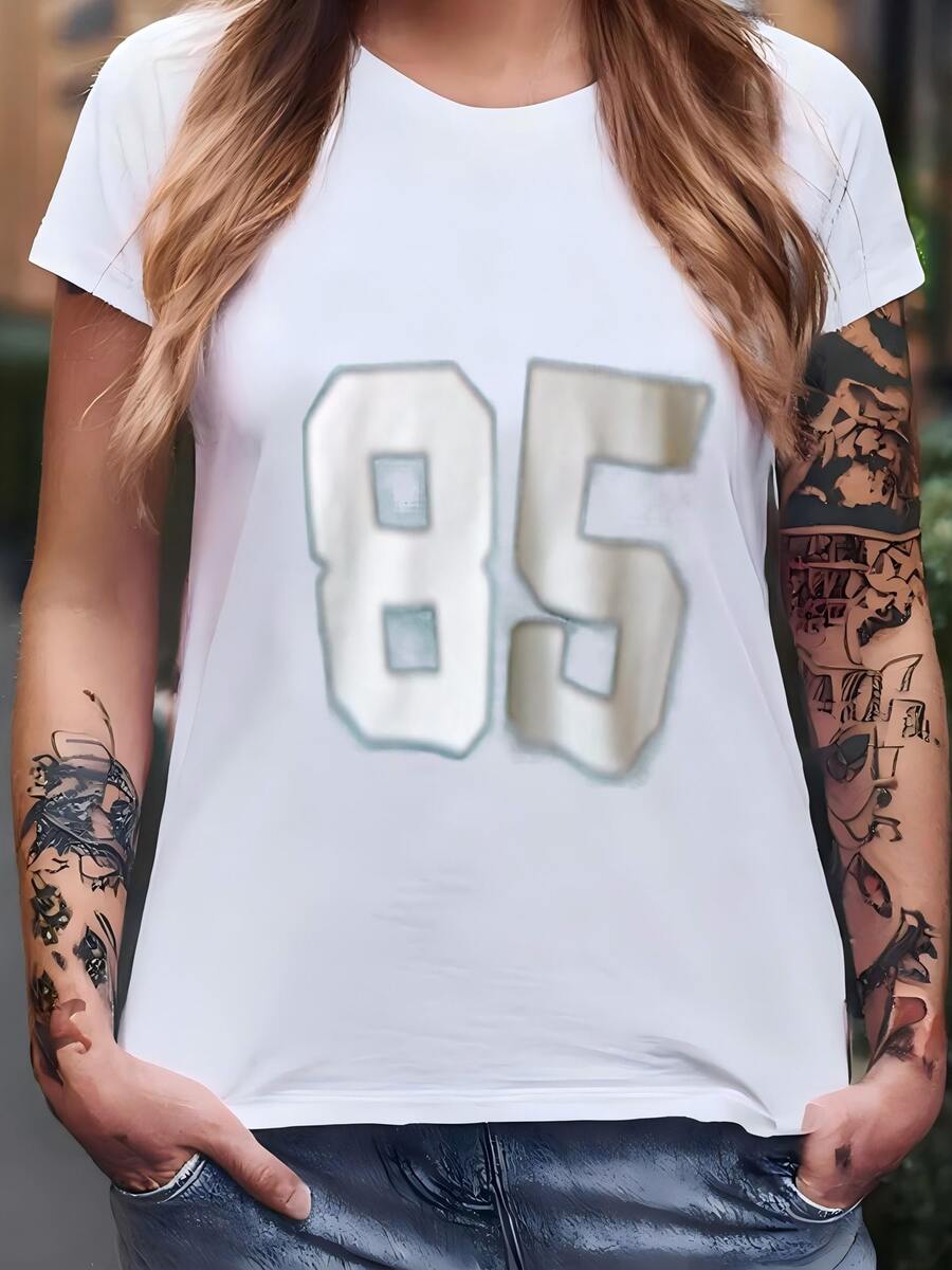 Women Plus Size Sports Tees & Tanks - White - View 1