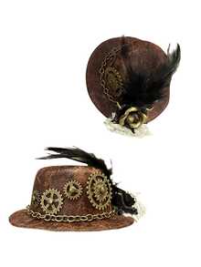 Feder Steampunk Mini Zylinder, Gothic Retro Kopfschmuck, Neuer Viktorianischer Ära Haarclip, Kleine Bowlingkugel Viktorianisches Kostümzubehör, geeignet als Foto-Requisite Geschenk für Mädchen, verwendbar für Hochzeiten, Bälle, Nachmittagstee-Partys. Dieser reizende kleine Hut verströmt einen Vintage Dekor: Leicht und elegant, sorgfältig gefertigt; einzigartige Verzierungen: schöne Silhouette, zeitlose Eleganz; Retro-Socialite-Stil: leicht und anmutig, Ballkleid-Garderobe neu definierend. - Verschiedenfarbig - Übersicht 4