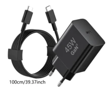 45W Super USB C Fast Charger Compatible With Samsung Galaxy S25+,S25 Ultra,S24+,S24 Ultra,S23+,S23 Ultra,S22,S21,Note20,A54,A53,Z Fold5,Flip5,Fold4,Tab S8 Ultra, Type C GaN Adapter With 1M+2M USB C Cable - EU C Type Plug(220-240V) - View 9