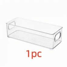 4个亚克力透明桌面收纳盒，长方形窄款，适用于收纳小物件，大容量，宿舍适用 - 彩色 - 查看 8