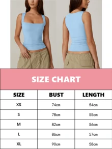 Women's Square Neck Going Out Crop Tops Double Lined Cute Basic Tank Tops 2026 Clothes, Cute Summer Solid Color Square Neck Basic Tops Slim Fit Basic Sleeveless Shirts - Màu Tím - Xem 2
