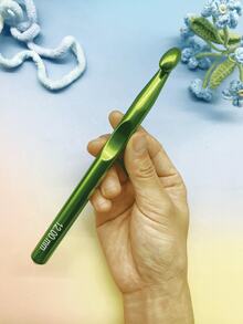 3支/套 大号钩针，特大号铝制钩针，10毫米、12毫米、15毫米钩针，粗线钩针，毛毯钩针，轻质金属钩针，适合初学者，符合人体工学手柄，快速钩织 - 彩色 - 查看 3