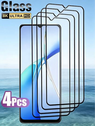 4Pcs Ultra HD Tempered Glass Screen Protection Silk Screen Workmanship Compatible With Samsung Galaxy S26 Ultra S25 S24FE A57 A56 A55 A26 A07/Compatible With IPhone 17 Pro Max 16/Compatible With HUAWEI/Honor/Compatible With Xiaomi 15T/Poco/ Note 14 13 4g 5g Full Coverage 9H Hardness Anti-Fingerprint Case Friendly, Easy Apply Thin Design, Sensitive Touch, Dust-Proof Compatible Full Coverage No Light Leak