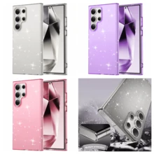Funda transparente antiarañazos con lentejuelas y cristales de 1 pieza, compatible con Samsung Galaxy S26, S26 Plus, S26 Ultra, S25 Ultra, S24, S23 Series de 6.9", regalo de cumpleaños para fiesta - transparente - Ver 3