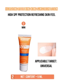 Avene Reflexe Solaire Hydrance Aqua-Boost 防晒乳液 50ml 正装/5ml 迷你装，SPF50+ 高倍防晒，轻盈清爽的液体质地，保湿滋润，平衡油脂，防汗不黏腻，日常防晒，无香精温和配方，适合敏感肌及所有肤质，适合学生、上班族、日常通勤、户外活动、旅行，是馈赠亲友的理想之选。 - 橘色 - 查看 12