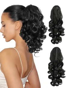 Claw Ponytails Hair Clip On Wavy Ponytails 12Inches Synthetic Hair Extension Hair Clip For Women Halloween Christmas - Multicolor - View 1