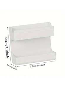 1pcs Wall Mounted Remote Control Storage Box, Mobile Phone Charging Bracket, Enclosure Type Storage Rack - 彩色 - 查看 10