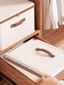 Foldable & Portable Storage Box, Dust-Proof Clothes & Quilt Organizer, Spring-Loaded Home Storage Container - Convenient & Space-Saving, Suitable For Bedding, Fabrics, Storing Clothes & Quilts For Dorm, Outdoor Yard, Back To School Season (May Have Slight Color Transfer Or Printing Due To Textile Materials, But Does Not Affect Usage) - Multicolor - View 5