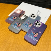 Funda de la serie Angel de Lilo y Stitch de Disney, diseño de dibujos animados lindos, adecuado para 17, 16, 15, 14, 13, 12, 11 Pro Max, XS, XR y X, con parte trasera reflectante y esquinas resistentes a los golpes. Perfecto como regalo de cumpleaños, regalo festivo o regalo del Día de San Valentín. - Blanco - Ver 4