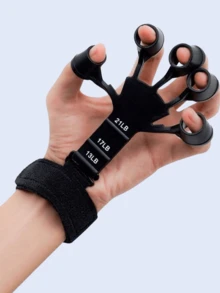 1 st justerbar handgreppsförstärkare, professionell armträningsutrustning för män, fingerrehabiliterings- och träningsverktyg, lämplig för greppstyrketräning, handstärkande anordning, underarmstränare - Multifärgad - Visa 11