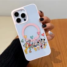 Disney.‌ What Mickey Mouse Patterned Phone Case Featuring Cheerful Characters With Balloons. Compatible With IPhone 17, 16, 15, 14, 13, 12, And 11 Pro Models, Featuring Shockproof Protection. A Perfect Gift Idea For Family, Friends, Birthdays, Or Any Festive Occasion. - 粉色 - 查看 1
