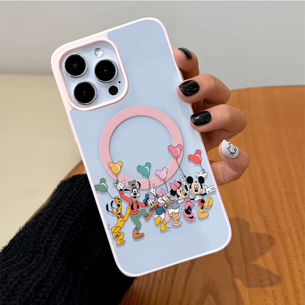 Disney. What Mickey Mouse Patterned Phone Case Featuring Cheerful Characters With Balloons. Compatible With IPhone 17, 16, 15, 14, 13, 12, And 11 Pro Models, Featuring Shockproof Protection. A Perfect Gift Idea For Family, Friends, Birthdays, Or Any Festive Occasion. - 粉色 - 查看 1