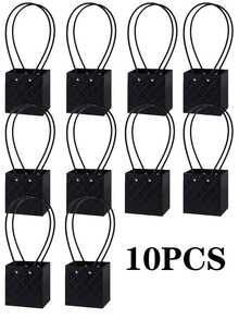 一个压花 Macrame 手提袋节日插花礼品包装袋鲜花袋 - 彩色 - 查看 53